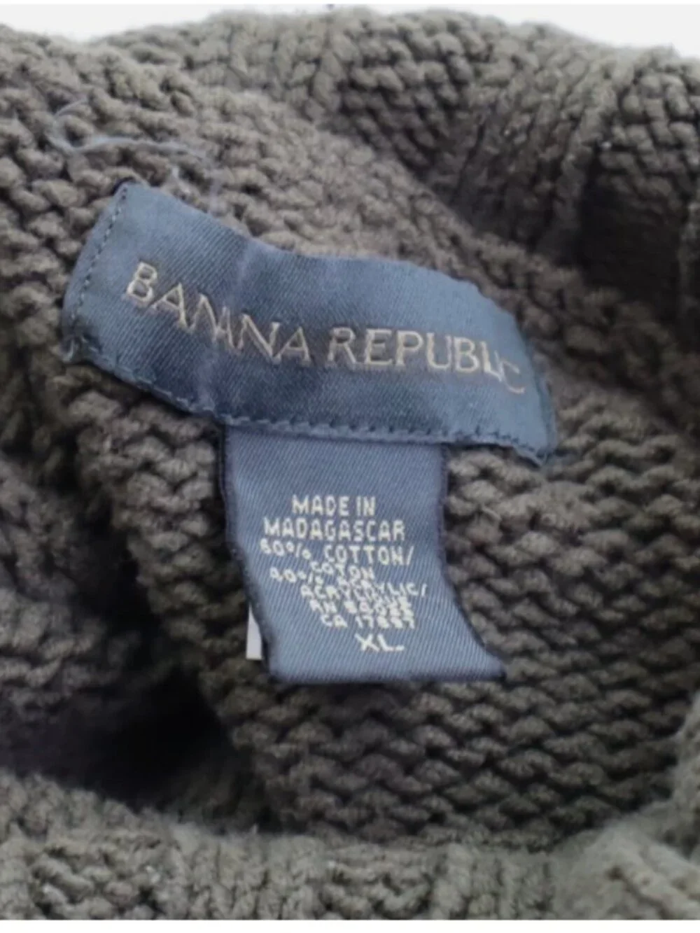 Banana Republic Men's Knit Sweater Size XL Green Good Pre-Owned